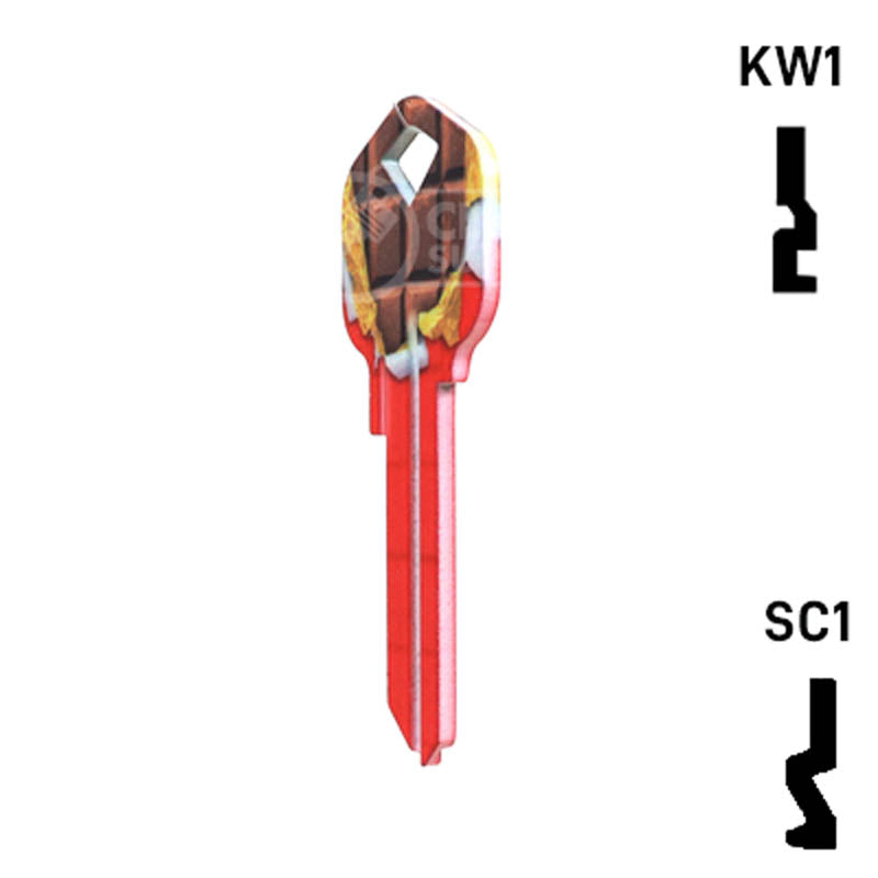 Happy Keys- Chocolate Bar Key (Choose Keyway) Residential-Commercial Key Howard Keys