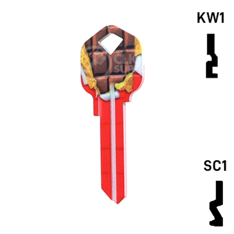 Happy Keys- Chocolate Bar Key (Choose Keyway) Residential-Commercial Key Howard Keys