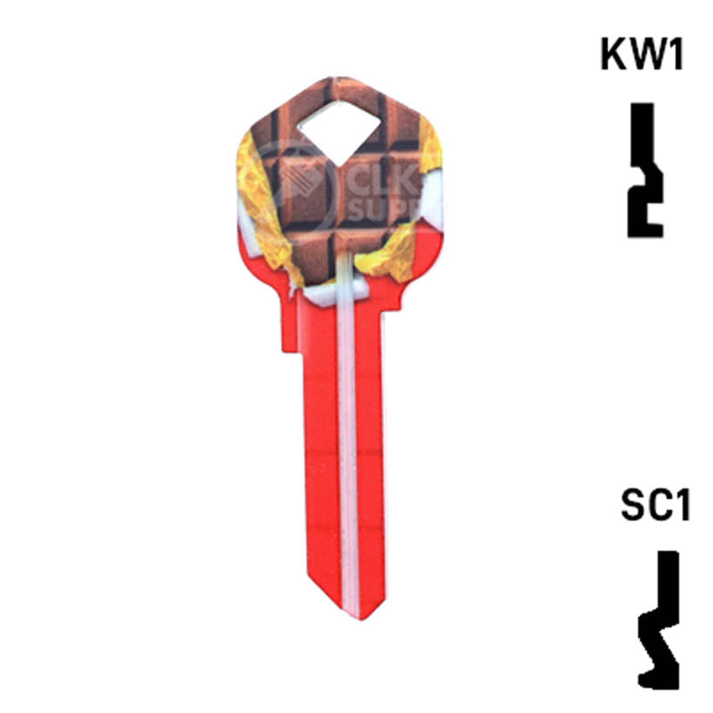 Happy Keys- Chocolate Bar Key (Choose Keyway) Residential-Commercial Key Howard Keys