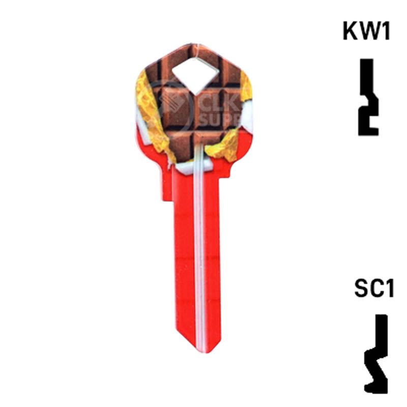 Happy Keys- Chocolate Bar Key (Choose Keyway) Residential-Commercial Key Howard Keys