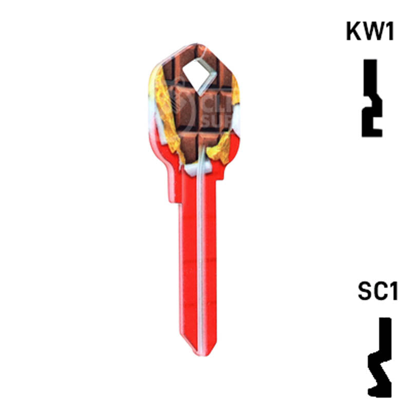 Happy Keys- Chocolate Bar Key (Choose Keyway) Residential-Commercial Key Howard Keys