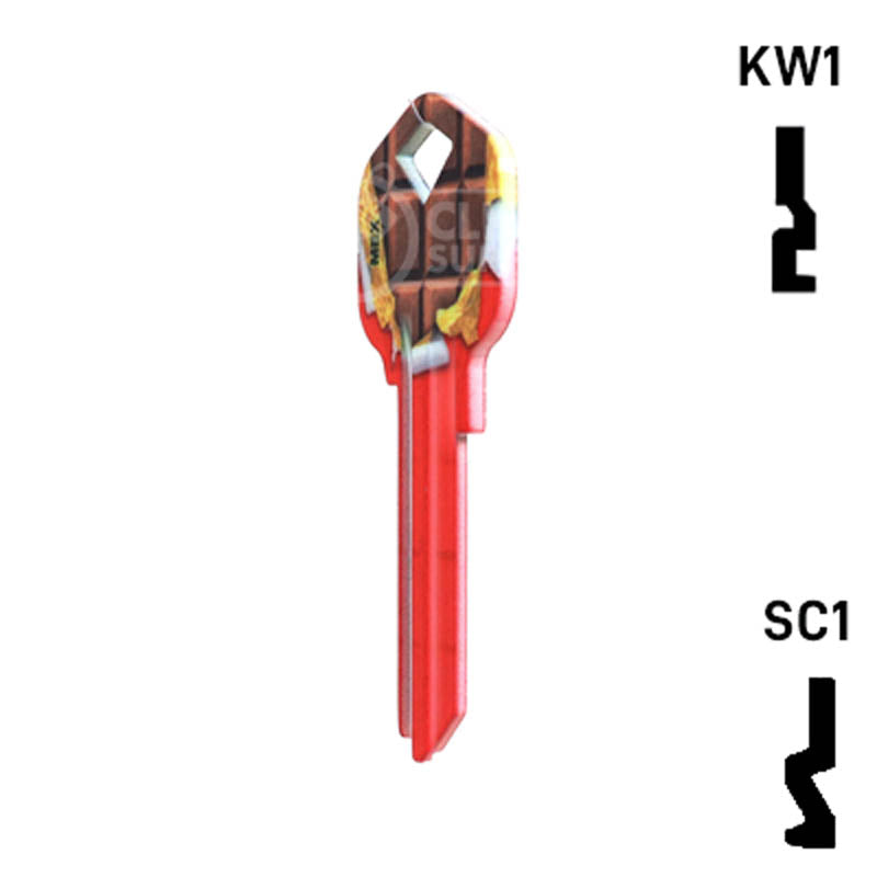 Happy Keys- Chocolate Bar Key (Choose Keyway) Residential-Commercial Key Howard Keys