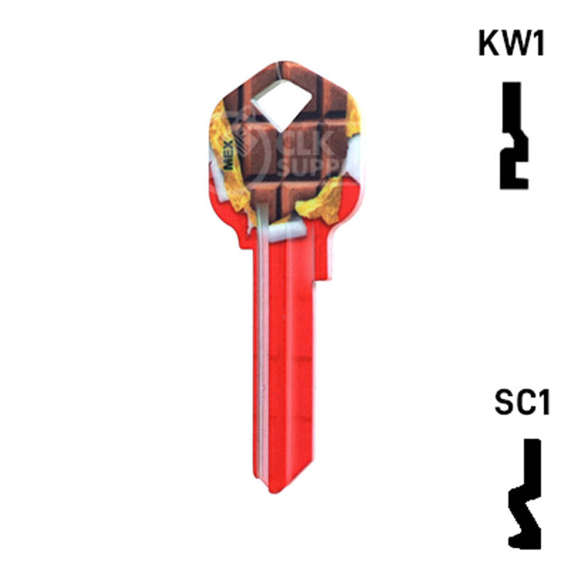 Happy Keys- Chocolate Bar Key (Choose Keyway) Residential-Commercial Key Howard Keys