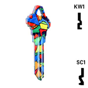 Happy Keys- Colored Glass Key (Choose Keyway) Residential-Commercial Key Howard Keys