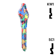 Happy Keys- Colored Glass Key (Choose Keyway) Residential-Commercial Key Howard Keys