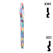 Happy Keys- Colored Glass Key (Choose Keyway) Residential-Commercial Key Howard Keys