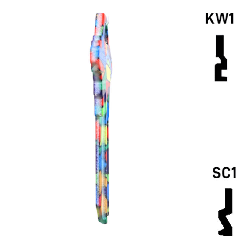 Happy Keys- Colored Glass Key (Choose Keyway) Residential-Commercial Key Howard Keys