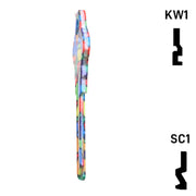 Happy Keys- Colored Glass Key (Choose Keyway) Residential-Commercial Key Howard Keys