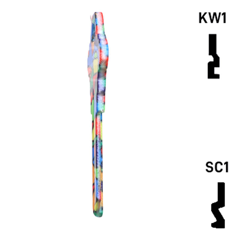 Happy Keys- Colored Glass Key (Choose Keyway) Residential-Commercial Key Howard Keys