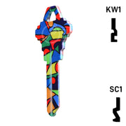 Happy Keys- Colored Glass Key (Choose Keyway) Residential-Commercial Key Howard Keys