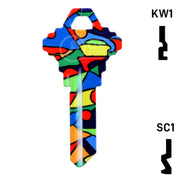 Happy Keys- Colored Glass Key (Choose Keyway) Residential-Commercial Key Howard Keys