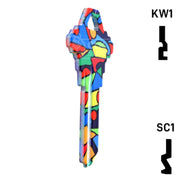 Happy Keys- Colored Glass Key (Choose Keyway) Residential-Commercial Key Howard Keys