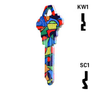 Happy Keys- Colored Glass Key (Choose Keyway) Residential-Commercial Key Howard Keys