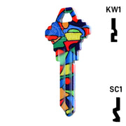 Happy Keys- Colored Glass Key (Choose Keyway) Residential-Commercial Key Howard Keys