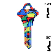 Happy Keys- Colored Glass Key (Choose Keyway) Residential-Commercial Key Howard Keys
