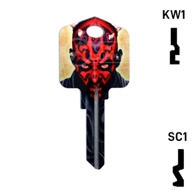 Happy Keys- Darth Maul (Choose Keyway) Residential-Commercial Key Howard Keys