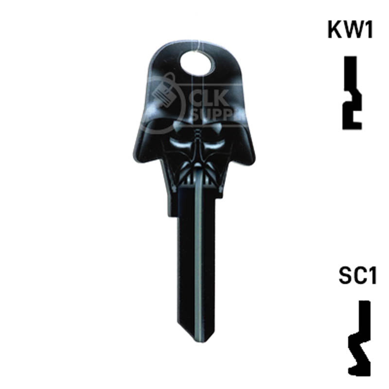 Happy Keys- Darth Vader Key (Choose Keyway) Residential-Commercial Key Howard Keys