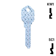 Happy Keys- Diamond Plate Key (Choose Keyway) Residential-Commercial Key Howard Keys