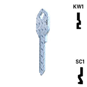 Happy Keys- Diamond Plate Key (Choose Keyway) Residential-Commercial Key Howard Keys
