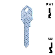 Happy Keys- Diamond Plate Key (Choose Keyway) Residential-Commercial Key Howard Keys