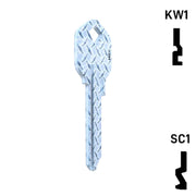 Happy Keys- Diamond Plate Key (Choose Keyway) Residential-Commercial Key Howard Keys