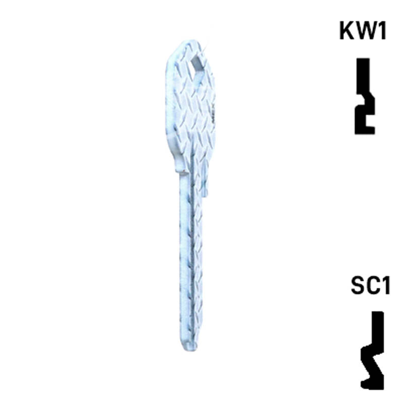 Happy Keys- Diamond Plate Key (Choose Keyway) Residential-Commercial Key Howard Keys