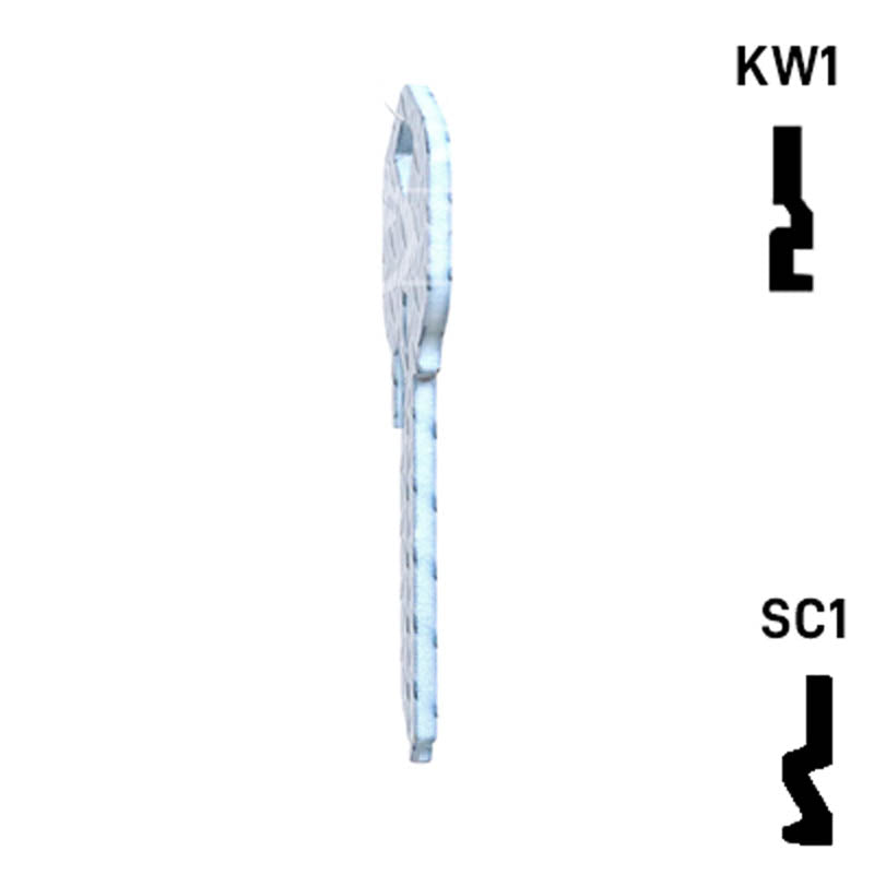 Happy Keys- Diamond Plate Key (Choose Keyway) Residential-Commercial Key Howard Keys