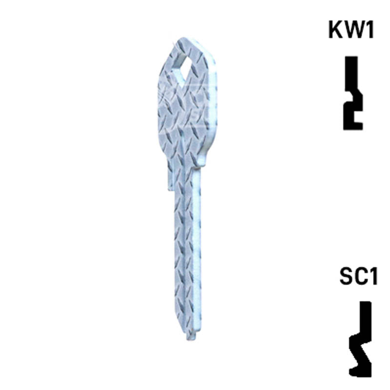 Happy Keys- Diamond Plate Key (Choose Keyway) Residential-Commercial Key Howard Keys