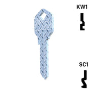 Happy Keys- Diamond Plate Key (Choose Keyway) Residential-Commercial Key Howard Keys
