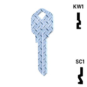 Happy Keys- Diamond Plate Key (Choose Keyway) Residential-Commercial Key Howard Keys