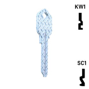 Happy Keys- Diamond Plate Key (Choose Keyway) Residential-Commercial Key Howard Keys
