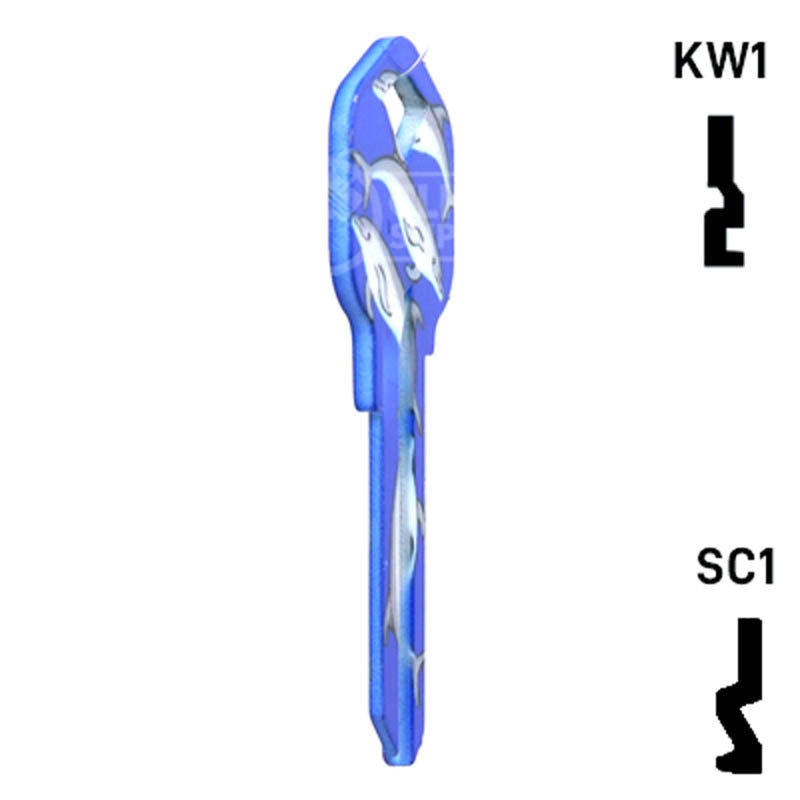 Happy Keys- Dolphins Key (Choose Keyway) Residential-Commercial Key Howard Keys