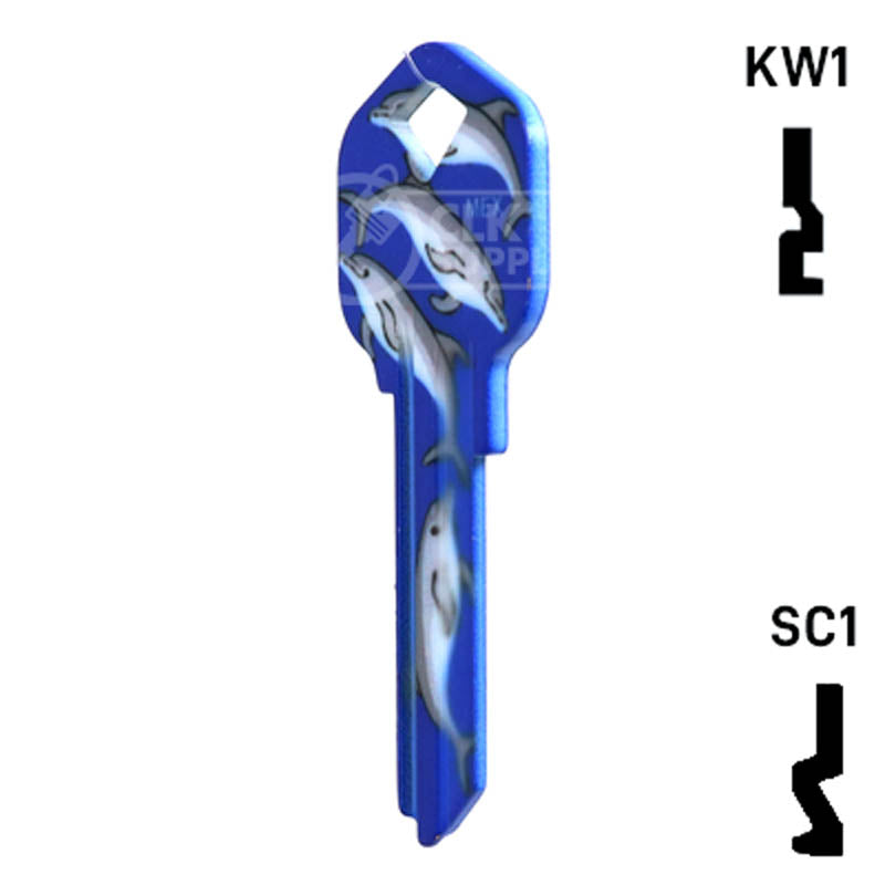 Happy Keys- Dolphins Key (Choose Keyway) Residential-Commercial Key Howard Keys
