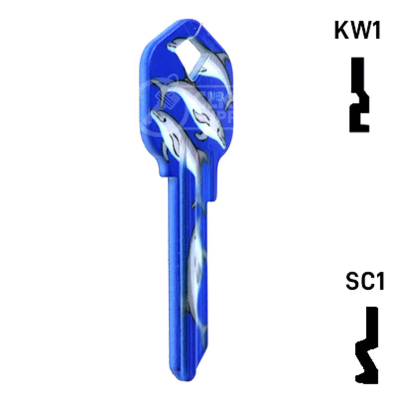 Happy Keys- Dolphins Key (Choose Keyway) Residential-Commercial Key Howard Keys