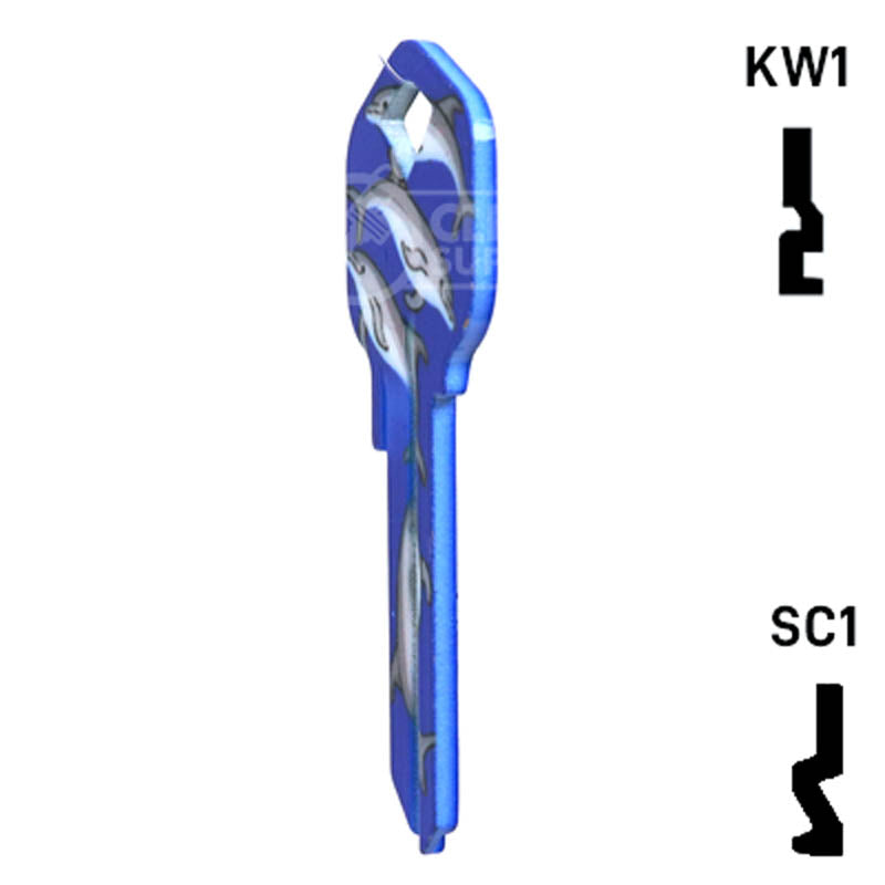 Happy Keys- Dolphins Key (Choose Keyway) Residential-Commercial Key Howard Keys