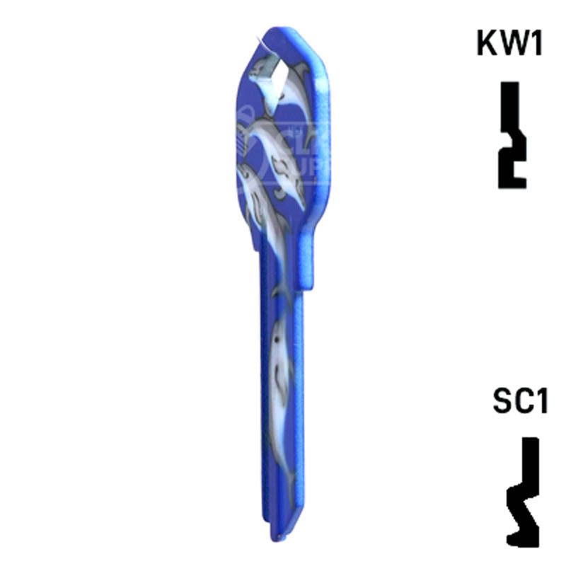 Happy Keys- Dolphins Key (Choose Keyway) Residential-Commercial Key Howard Keys