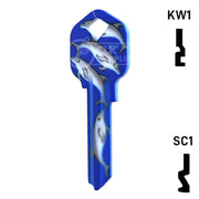 Happy Keys- Dolphins Key (Choose Keyway) Residential-Commercial Key Howard Keys