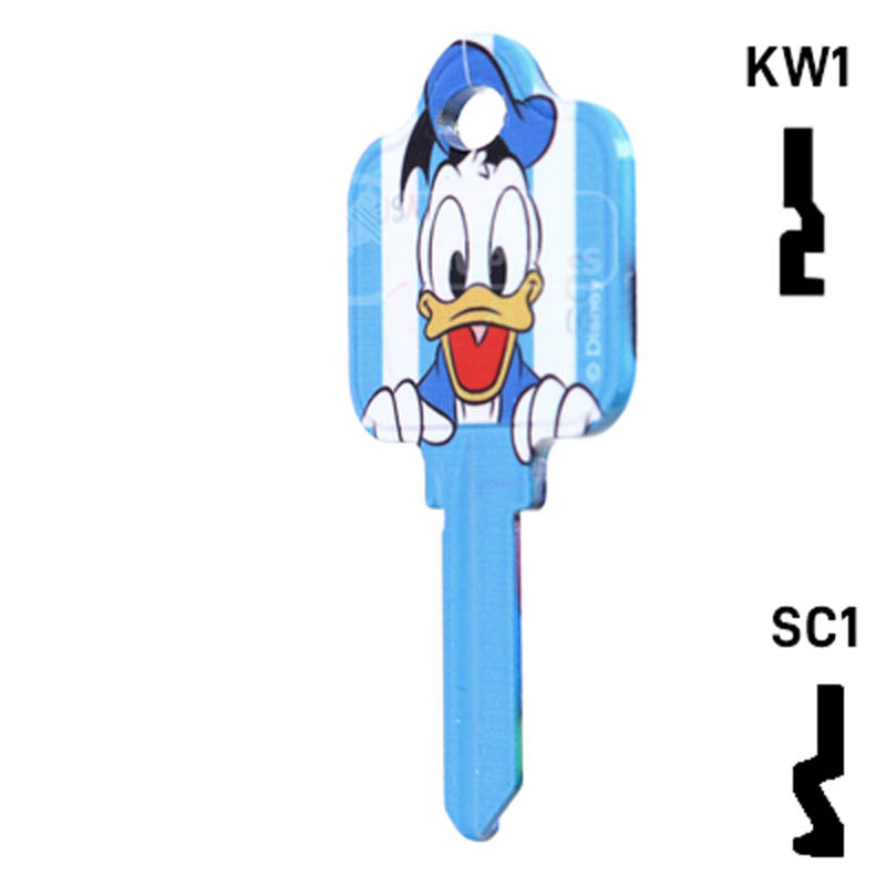 Happy Keys- Donald Duck Key (Choose Keyway) Residential-Commercial Key Howard Keys