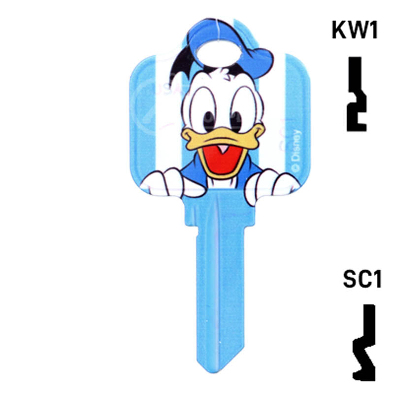 Happy Keys- Donald Duck Key (Choose Keyway) Residential-Commercial Key Howard Keys