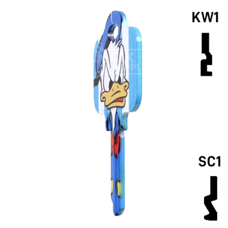 Happy Keys- Donald Duck Key (Choose Keyway) Residential-Commercial Key Howard Keys