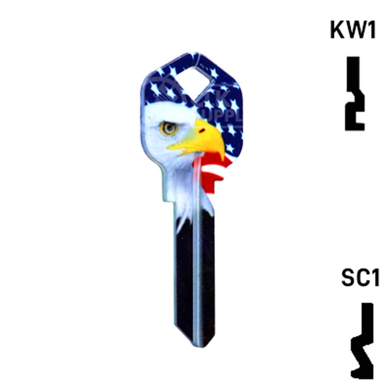 Happy Keys- Eagle Liberty Key (Choose Keyway) Residential-Commercial Key Howard Keys