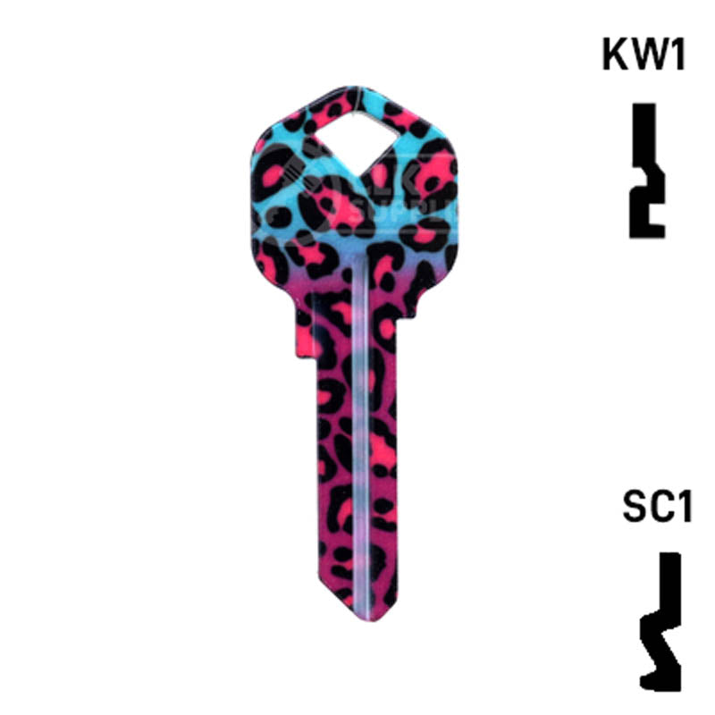 Happy Keys- Fashion Leopard Key (Choose Keyway) Residential-Commercial Key Howard Keys