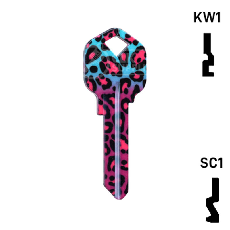 Happy Keys- Fashion Leopard Key (Choose Keyway) Residential-Commercial Key Howard Keys