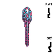 Happy Keys- Fashion Leopard Key (Choose Keyway) Residential-Commercial Key Howard Keys