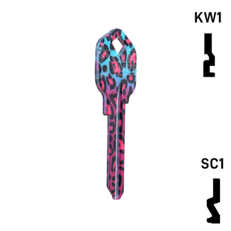 Happy Keys- Fashion Leopard Key (Choose Keyway) Residential-Commercial Key Howard Keys