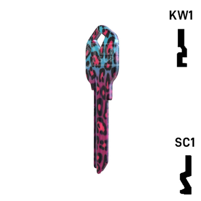 Happy Keys- Fashion Leopard Key (Choose Keyway) Residential-Commercial Key Howard Keys