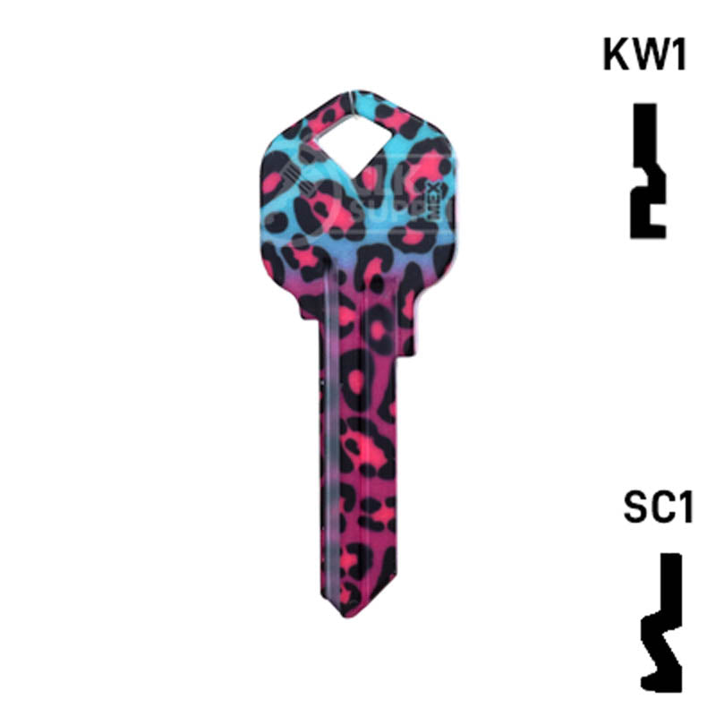 Happy Keys- Fashion Leopard Key (Choose Keyway) Residential-Commercial Key Howard Keys