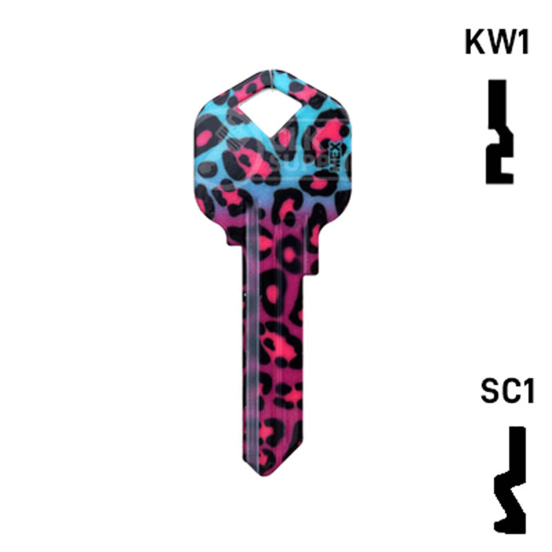 Happy Keys- Fashion Leopard Key (Choose Keyway) Residential-Commercial Key Howard Keys
