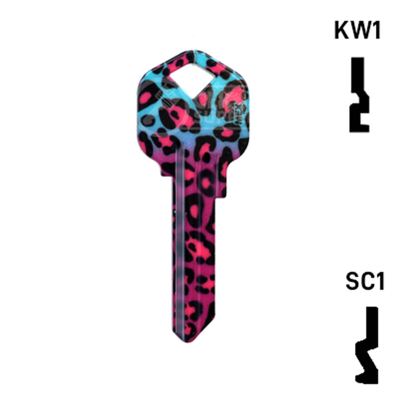 Happy Keys- Fashion Leopard Key (Choose Keyway) Residential-Commercial Key Howard Keys