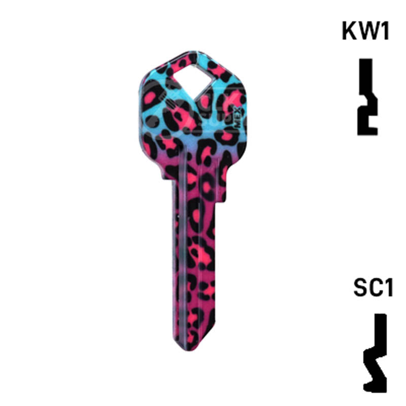 Happy Keys- Fashion Leopard Key (Choose Keyway) Residential-Commercial Key Howard Keys